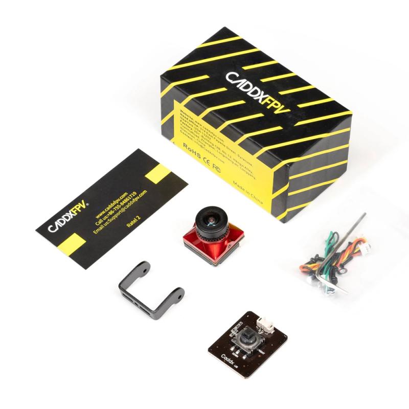 Caddx Ratel 2 1200TVL 16:9/4:3 NTSC/PAL Micro FPV Camera (2.1mm) - Black