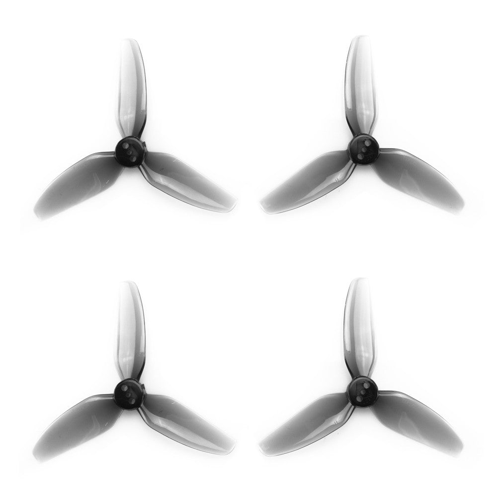 HQProp T3x3x3 3-Blade Propeller (Set of 4) - Smoke Gray